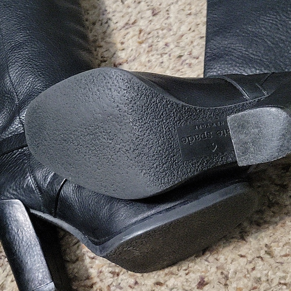 Kate Spade Black Heeled Boots with Silver Accent - Picture 9 of 9